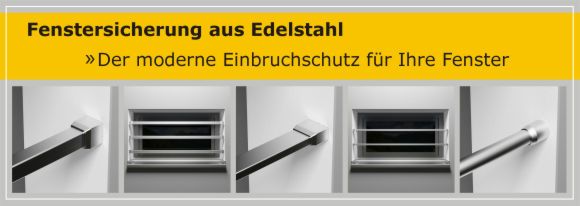 Fenstersicherung aus Edelstahl