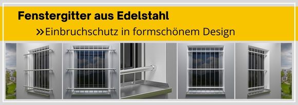 Fenstergitter aus Edelstahl