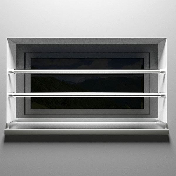 Edelstahl 12mm Ø Sicherheitsstange 3-fach Fenstersicherung Einbruchschutz Gitter 