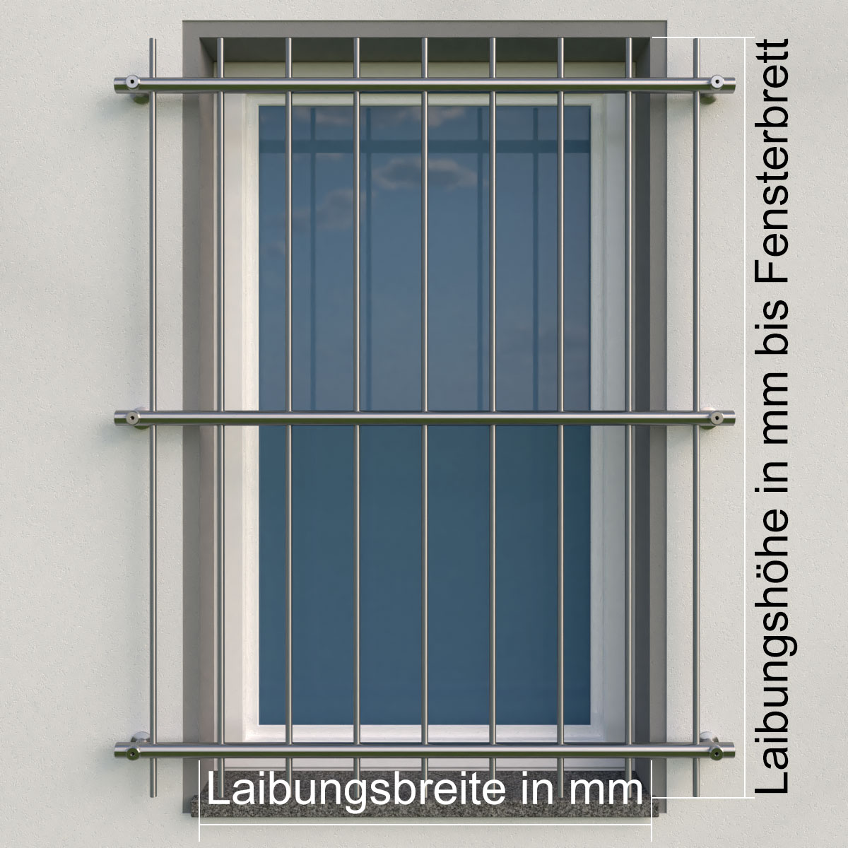Fenster- und Türsicherung - groß - Materialstärke 3 mm - inkl