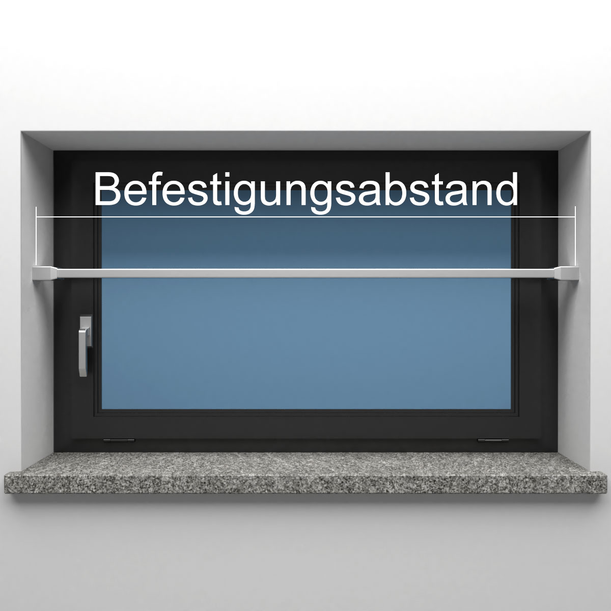 Einbruchschutz Fenster Stange 50x25x3 - Die Fenstersicherung