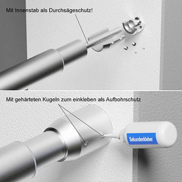 Montage Einbruchschutz Teleskopstange