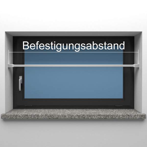 Fenstersicherung Stange rechteckig 50x25x3 mm / Länge 2600 bis 3000mm